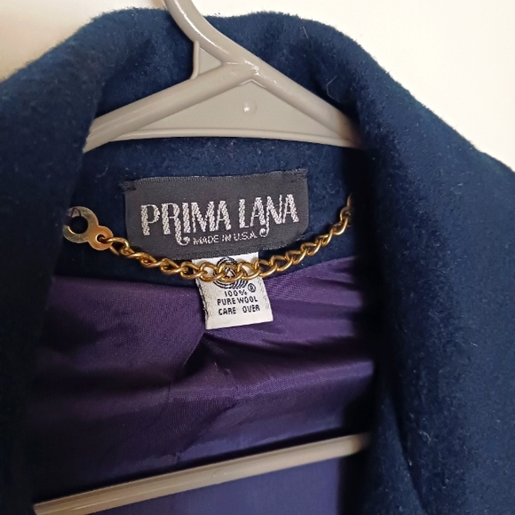 Vintage Prima Lana wool coat in blue - Picture 2 of 6